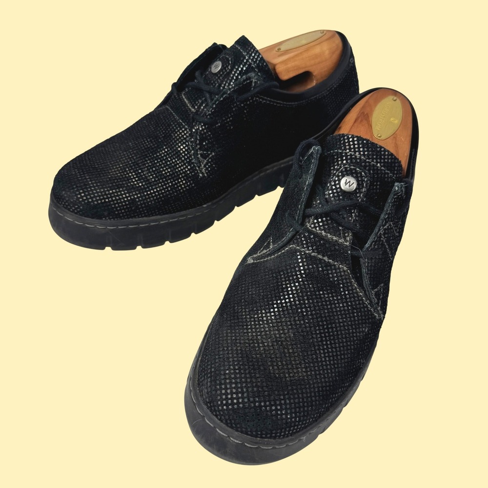 Wolky‎ Derby Oxfords Shoes Women EU 38 US 7 Metallic Leather Comfort Walking